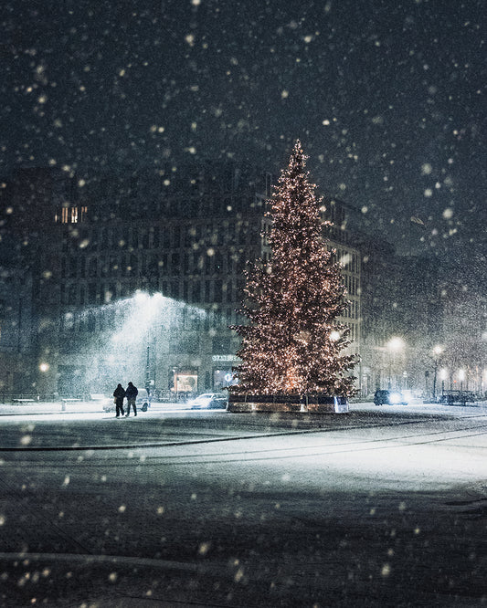 Snowy Christmas Night